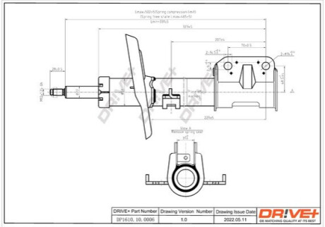 Амортизатор (передній) Renault Megane III 08- Dr!ve+ DP1610100006