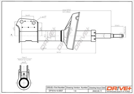 Амортизатор (передній) Renault Kangoo 97-08 Dr!ve+ DP1610100007