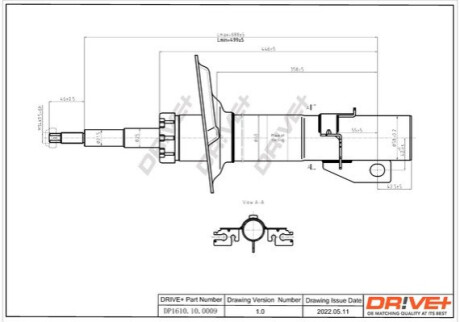 Амортизатор (передній) Citroen Jumper/Fiat Ducato/Peugeot Boxer 06- (1.1-1.5t) Dr!ve+ DP1610100009