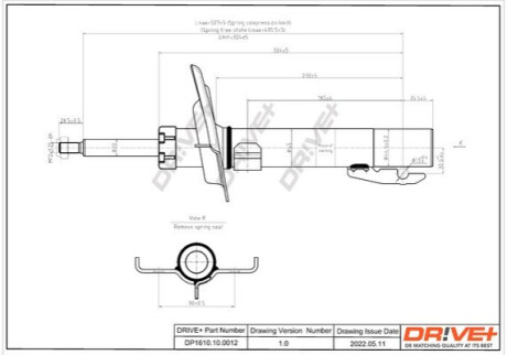 Амортизатор (передній) Renault Scenic 03- Dr!ve+ DP1610100012