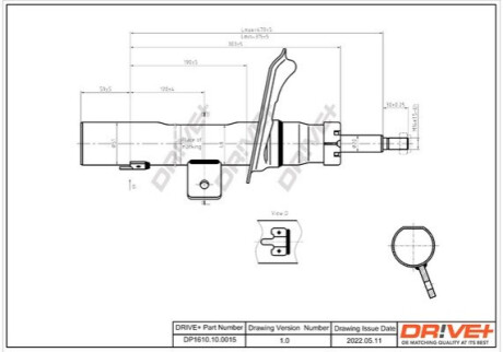 Амортизатор (передній) Citroen Berlingo/Peugeot Partner 96- (L) Dr!ve+ DP1610100015