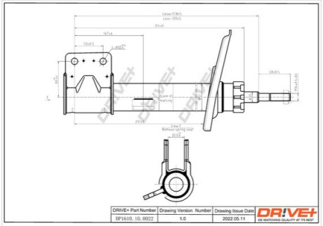 Амортизатор (передній) Citroen Berlingo/Peugeot Partner 08- (R) Dr!ve+ DP1610100022