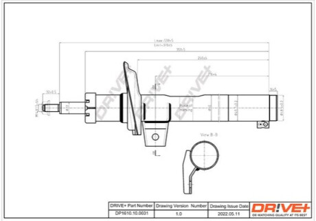 Амортизатор (передній) VW Caddy 03- (D 50) Dr!ve+ DP1610100031