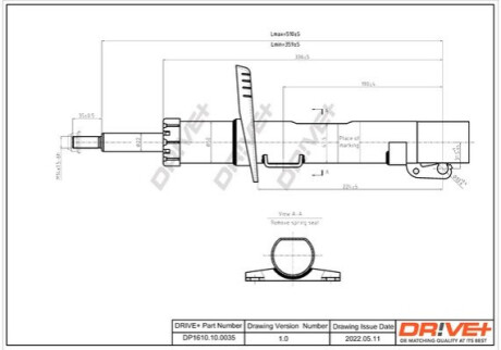 Амортизатор (передній) VW Polo/Skoda Fabia 99-14/Roomster 06- Dr!ve+ DP1610100035