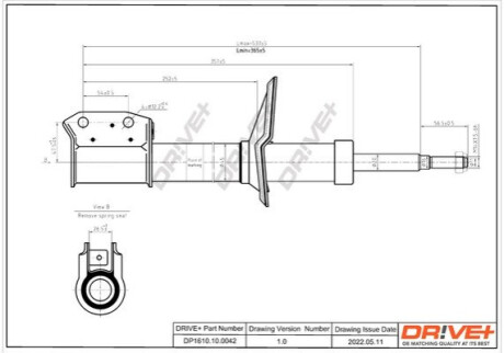 Амортизатор (передній) Dacia Logan/Renault Logan 1.2-1.6 04- Dr!ve+ DP1610100042