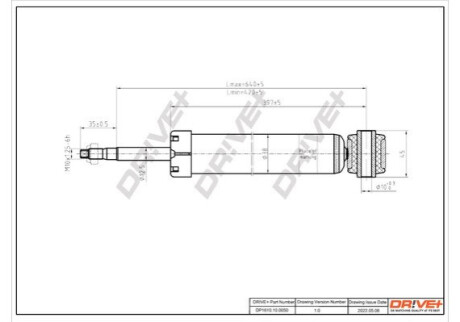 Амортизатор (задній) VW Golf IV 1.4-1.9 TDI/GTI/FSI 97-05 (4037G) Dr!ve+ DP1610100050