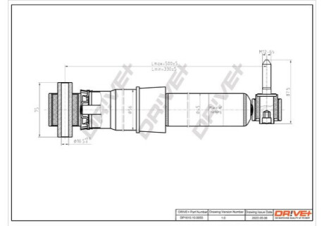 Амортизатор (задній) Renault Megane II 02- Dr!ve+ DP1610100055