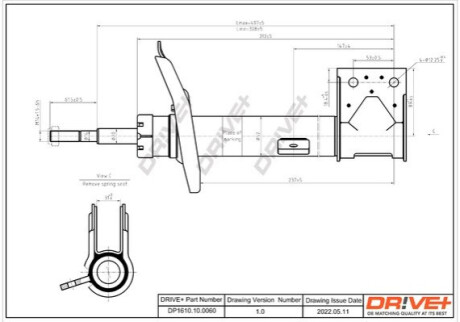 Амортизатор (передній) Citroen C4 II 09- (R) Dr!ve+ DP1610100060