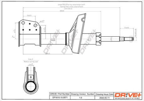 Амортизатор (передній) Renault Clio II 1.2 98-10 Dr!ve+ DP1610100071