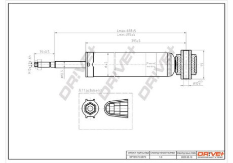 Амортизатор (задній) Citroen C4 09- Dr!ve+ DP1610100073