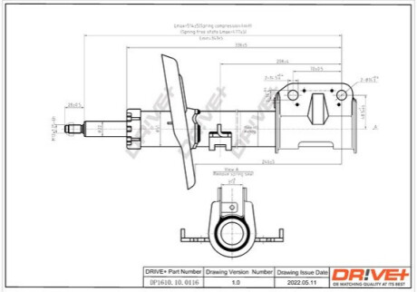 Амортизатор (передній) Renault Scenic III 09- Dr!ve+ DP1610100116