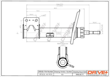 Амортизатор (передній) Citroen C4 06-13 (L) Dr!ve+ DP1610100124