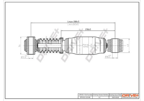 Амортизатор (задній) Citroen C4 06-13 Dr!ve+ DP1610100146