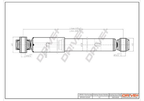 Амортизатор (задній) Opel COMBO Tour 01-11/ ASTRA G Estate (T98) 03-04 Dr!ve+ DP1610100147