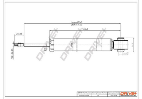 Амортизатор (задній) Ford Fiesta 01-08 Dr!ve+ DP1610100148