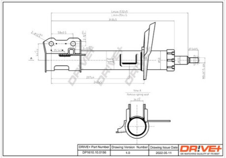 Амортизатор (передній) Opel Astra H 03- (R) Dr!ve+ DP1610100156