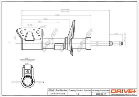 Амортизатор (задній) Dacia Duster 1.5 CDI 10- Dr!ve+ DP1610100178