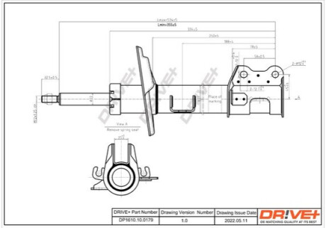 Амортизатор (передній) Fiat Doblo 10- (R) Dr!ve+ DP1610100179