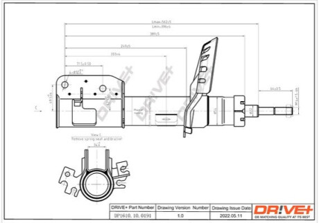 Амортизатор (передній) Citroen Jumpy/Fiat Scudo/Peugeot Expert 07- (L) Dr!ve+ DP1610100191