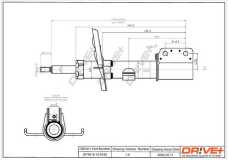 Амортизатор (передній) Renault Captur 0.9 12V 13- Dr!ve+ DP1610100192