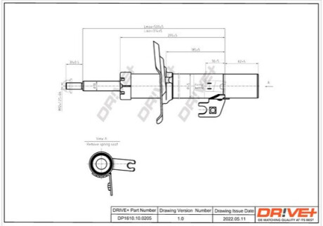 Амортизатор (передній) Citroen C1/ Peugeot 107/ 108/ Toyota Aygo 05- (R) Dr!ve+ DP1610100205