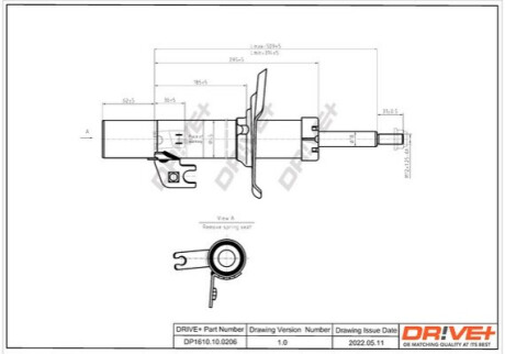 Амортизатор (передній) Citroen C1/ Peugeot 107/ 108/ Toyota Aygo 05- (L) Dr!ve+ DP1610100206