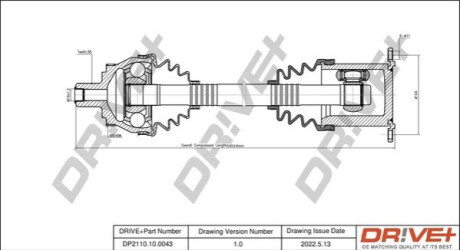 P├ô┼üO┼Ü NAP─śDOWA AUDI A6 97-05 LEWA Dr!ve+ DP2110100043