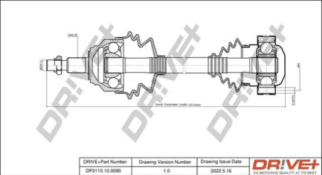 P├ô┼üO┼Ü NAP─śDOWA VW GOLF 98-05 LEWA Dr!ve+ DP2110100090