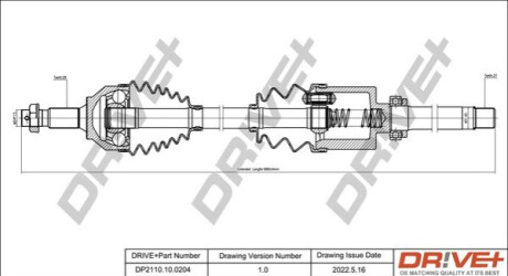 P├ô┼üO┼Ü NAP─śDOWA CITROEN C5 08- PRAWA Dr!ve+ DP2110100204