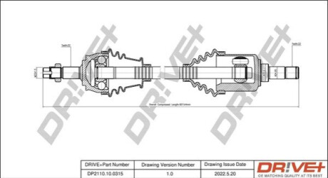 P├ô┼üO┼Ü NAP─śDOWA FIAT PUNTO 99-12 LEWA Dr!ve+ DP2110100315 (фото 1)