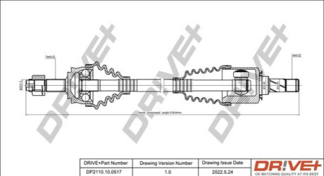 P├ô┼üO┼Ü NAP─śDOWA OPEL CORSA 06-14 PRAWA Dr!ve+ DP2110100517