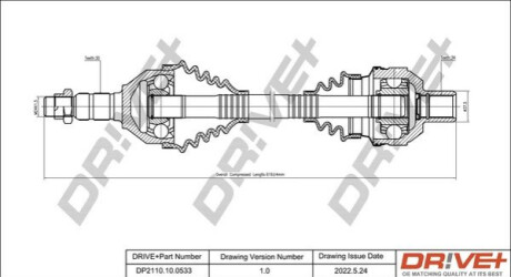 P├ô┼üO┼Ü NAP─śDOWA OPEL VECTRA 04-08 PRAWA Dr!ve+ DP2110100533 (фото 1)