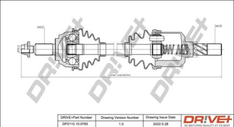 P├ô┼üO┼Ü NAP─śDOWA RENAULT LAGUNA 07-15 LEWA Dr!ve+ DP2110100783