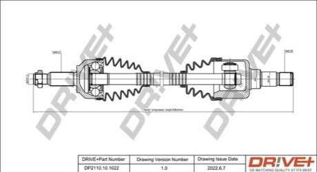Приводний вал Dr!ve+ DP2110101022 (фото 1)