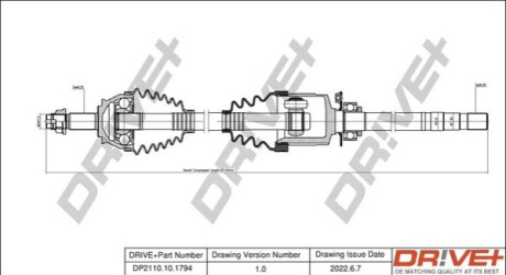 P├ô┼üO┼Ü NAP─śDOWA FIAT BRAVO 07-14 PRAWA Dr!ve+ DP2110101794