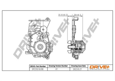 Помпа води Renault Kangoo 1.6 16V 97-, K4M/K7M, 60/64/70/72/78kw Dr!ve+ DP231010098