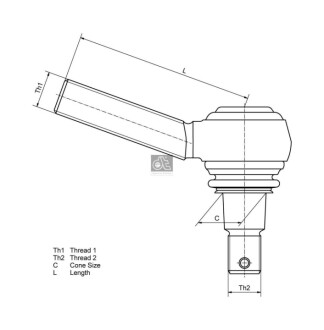 Накінечник поперечної рульової тяги DT 3.63113