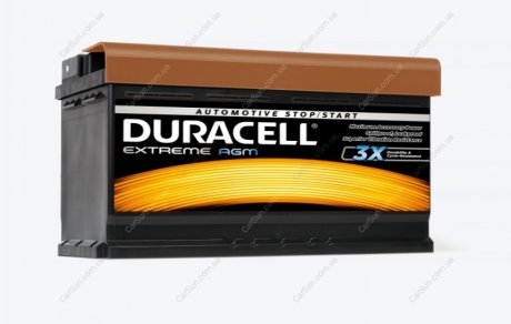 Акумуляторна батарея AGM Extreme 92Ah 12V R+ EN850A (354x175x190) Duracell DE92AGM (фото 1)