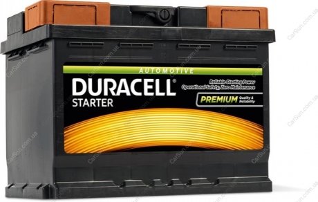 Акумуляторна батарея Starter 62Ah 12V R+ EN510A (241x175x190) Duracell DS62 (фото 1)