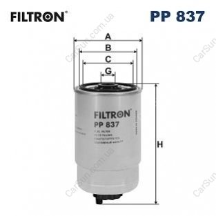 Паливний фільтр ELIT FIL PP837 (фото 1)