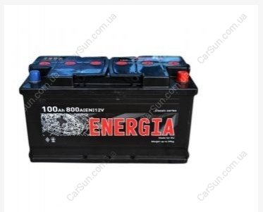 Автомобильный аккумулятор 100 Ah 800 A(EN) 352x175x190 Energia 100 ENERGIAL