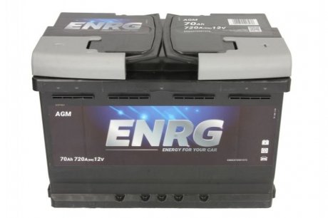 Акумулятор AGM 70 АГМ 12В 70Аг/720A START&STOP (P+ стандартные клеммы) Enrg ENRG570901072 (фото 1)