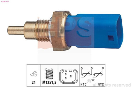 Датчик, температура охлаждающей жидкости EPS 1 830 275 (фото 1)