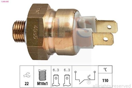 Датчик температуры охлаждающей жидкости EPS 1.840.085 (фото 1)