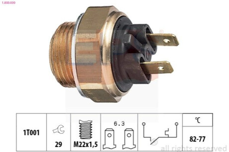 Термовыключатель, вентилятор радиатора EPS 1 850 030