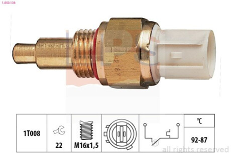 Термовыключатель, вентилятор радиатора EPS 1 850 138