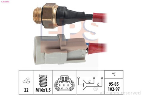 Термовыключатель, вентилятор радиатора EPS 1 850 665