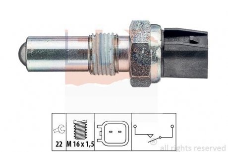 Выключатель фонаря заднего хода (2 контакта) Ford Mazda 2 1.0-2.2 01- EPS 1.860.283 (фото 1)