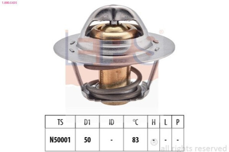Термостат, охлаждающая жидкость EPS 1.880.543S (фото 1)