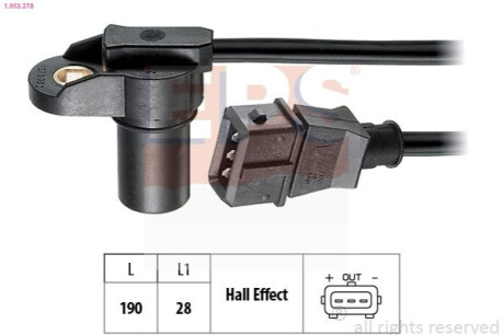 Датчик, положение распределительного вала EPS 1 953 278